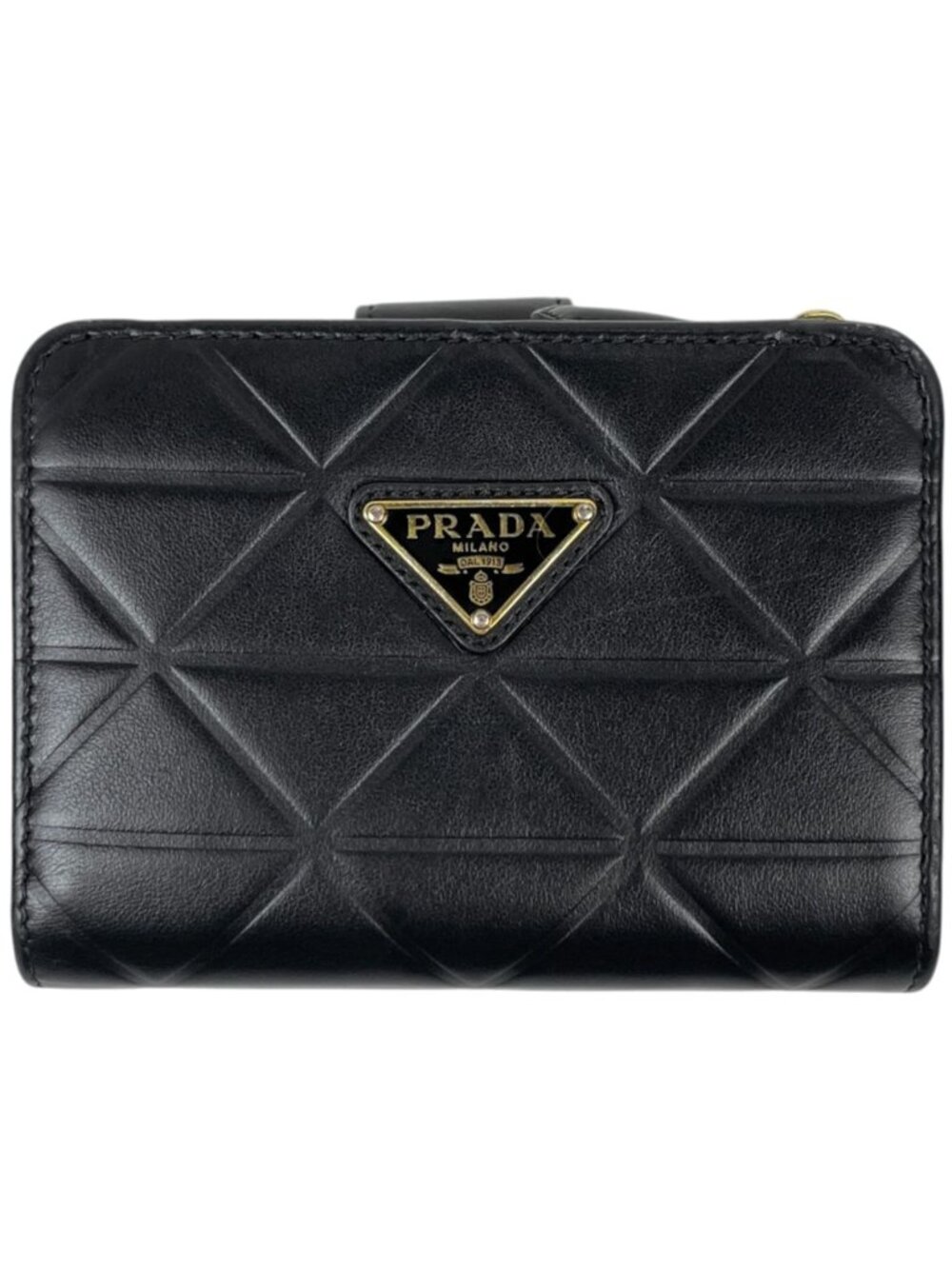 Prada Bifold Wallet Leather Nero